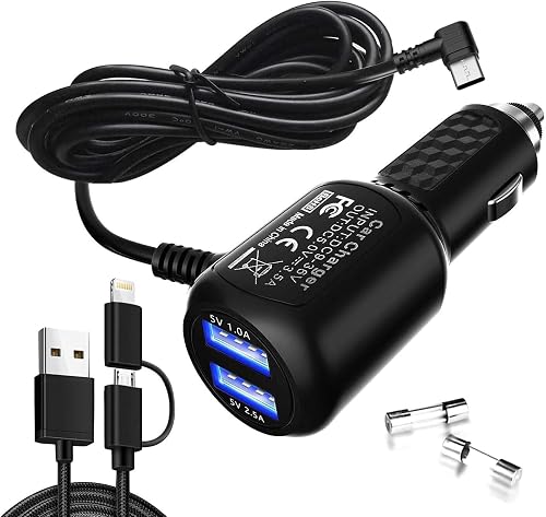 Dash Cam Charger 2023 Upgraded USB-C Car Charger with Dual USB Port Compatible with, Rexing, Byakov, AKASO, Crosstour, Trekpow, Pruveeo, OldShark