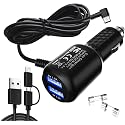 Dash Cam Charger 2023 Upgraded USB-C Car Charger with Dual USB Port Compatible with, Rexing, Byakov, AKASO, Crosstour, Trekpow, Pruveeo, OldShark