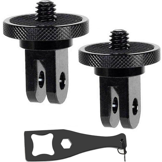 Aluminum Camera Tripod Adapter 1/4"-20 Conversion Adapter Mounts Compatible with Gopro Action Cameras Insta360 and Other Standard 1/4 Accessories