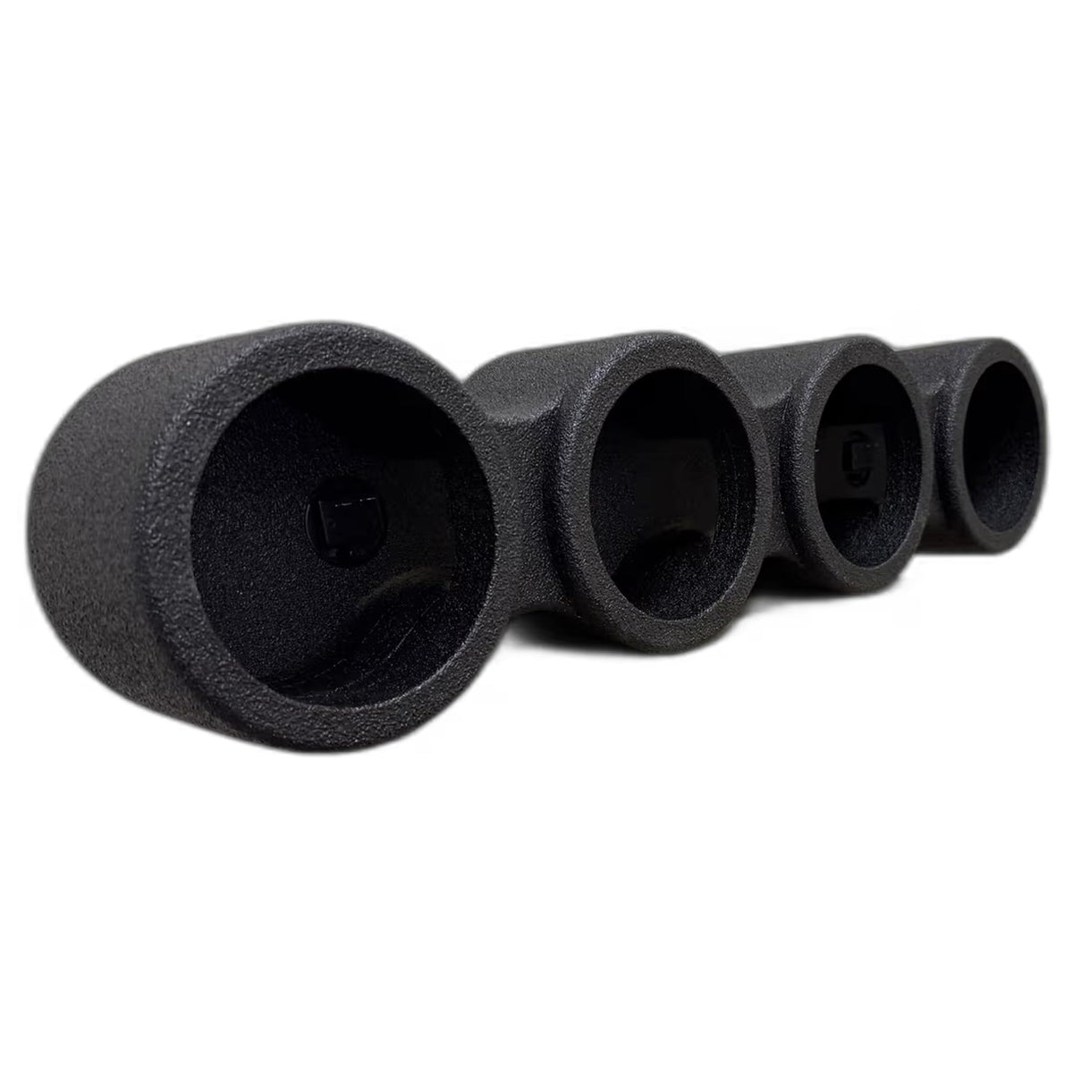 Q Power Sprayed Pod Quad 6.5" Speaker Box, 4-Hole Sealed Enclosure, Black