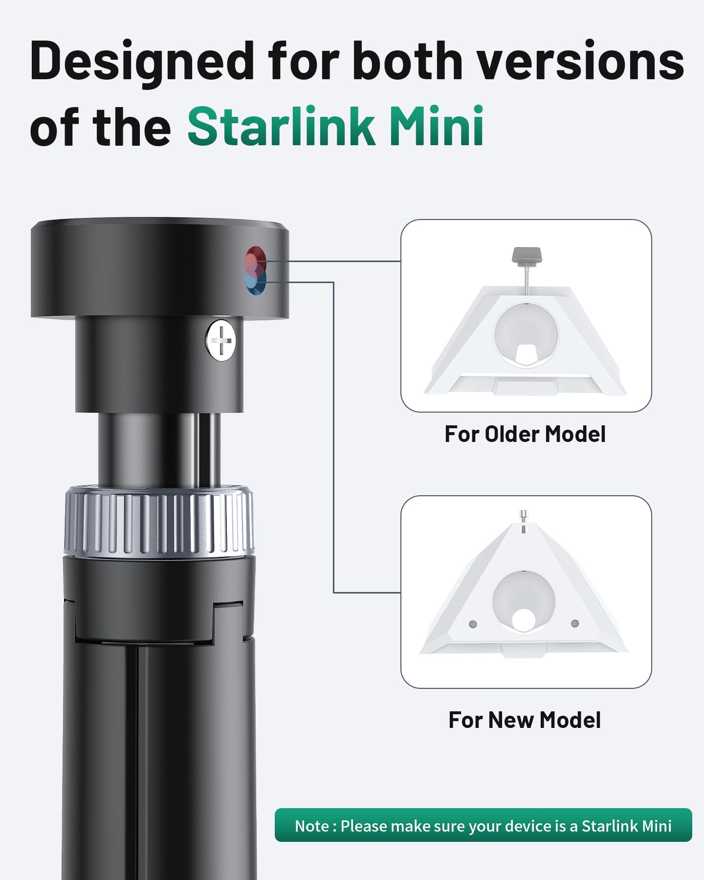 XMoving Starlink Mini Tripod, Portable Tripod Stand Mount with Aluminum Tripod Adapter, Compatible with New and Old Starlink Mini Models for Outdoor