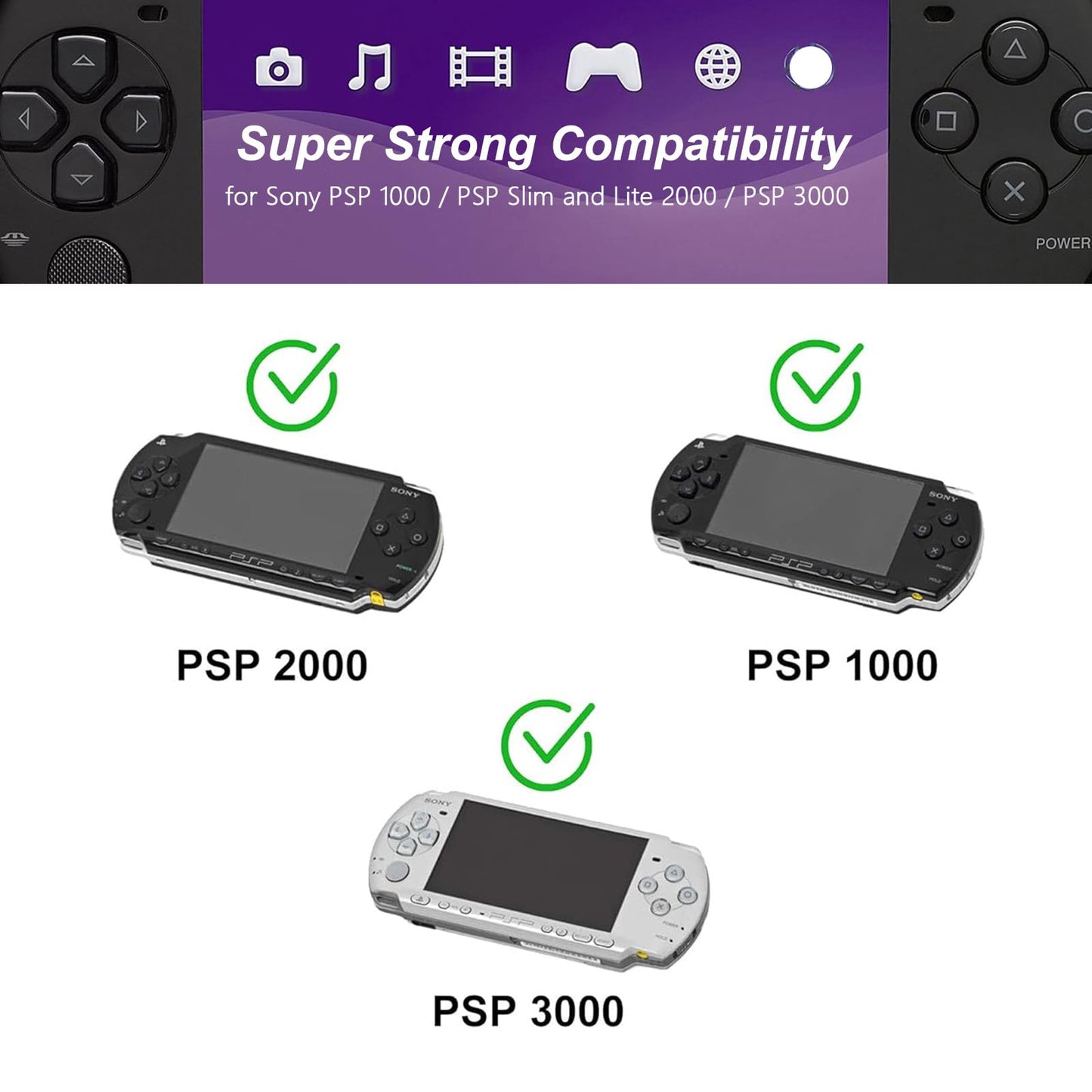 Replacement PSP Charger AC Adapter 5V Compatible with Sony PSP 1000 PSP Slim & Lite 2000 3000 PSP-110 PSP-1001 Series PSP-1001, 2001, PlayStation…