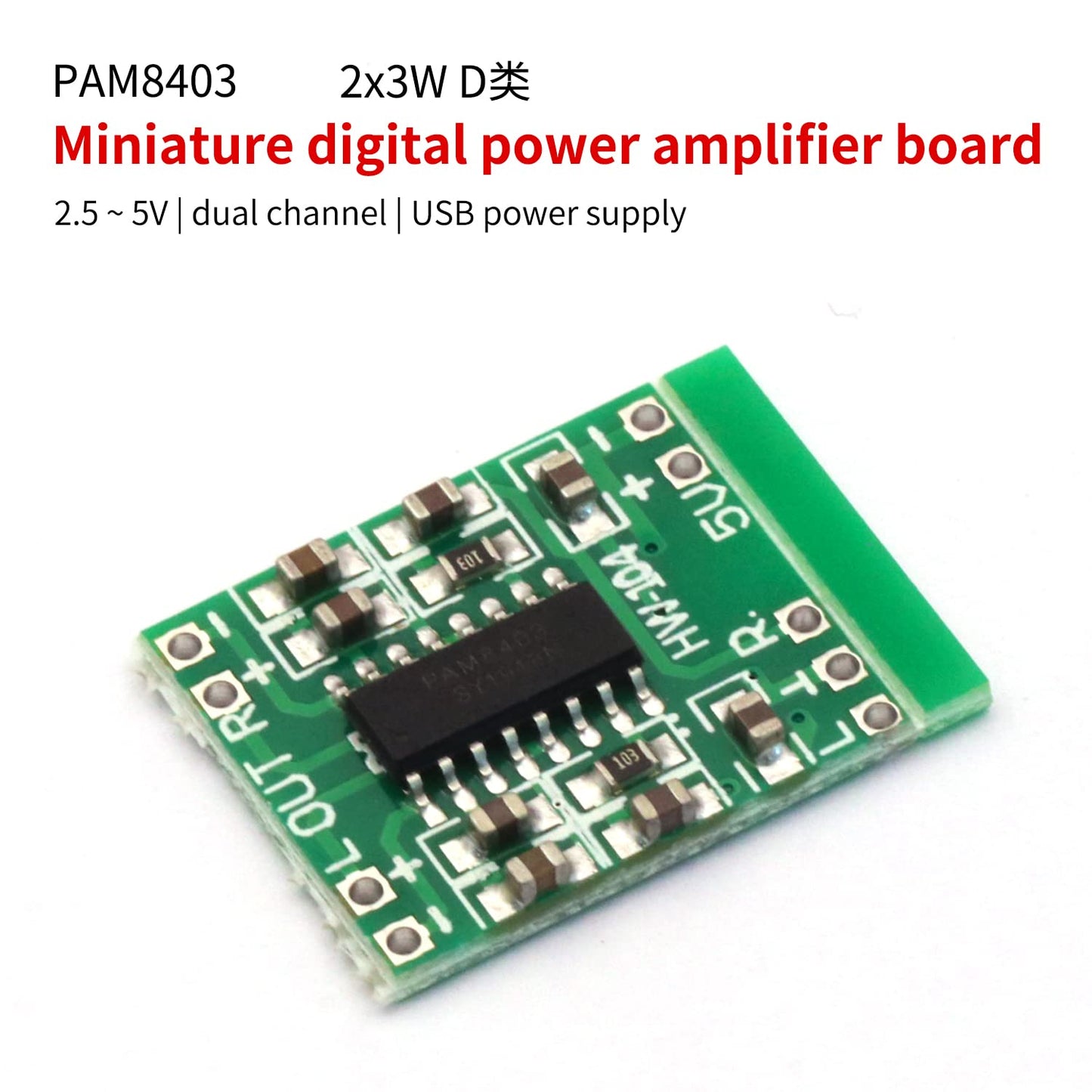 V TELESKY 15Pcs PAM8403-Based Amplifier Module Mini 2.5V-5V Digital Amplifier Board Class D for DIY Audio AMP Speakers