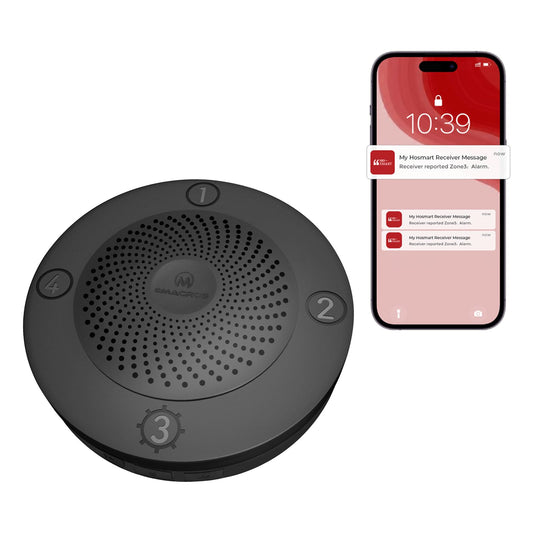 eMACROS Pro 3 Smart Solar Driveway Alarm System (2.4G Wi-Fi), App Push Notifications, 1/2 Mile (2600 ft) Wireless Range Motion Sensor & Plug-in