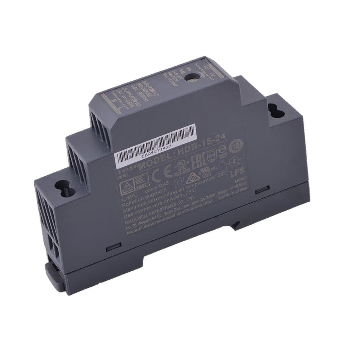 Meanwell HDR-15-24 Power Supply - 15W 24V 0.63A - Ultra Slim