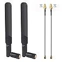 8dBi WiFi Antenna RP-SMA Male Wireless Network 2.4GHz 5.8GHz Dual Band with U.FL/IPEX to RP-SMA Female Pigtail Cable for Mini PCIe Card Wireless