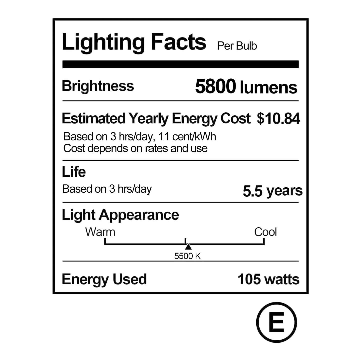 EMART Full Spectrum Light Bulb, 105W Spiral CFL 5500k Daylight for Softbox Lighting Kit, Replacement Lamp for Photography Photo Video Studio