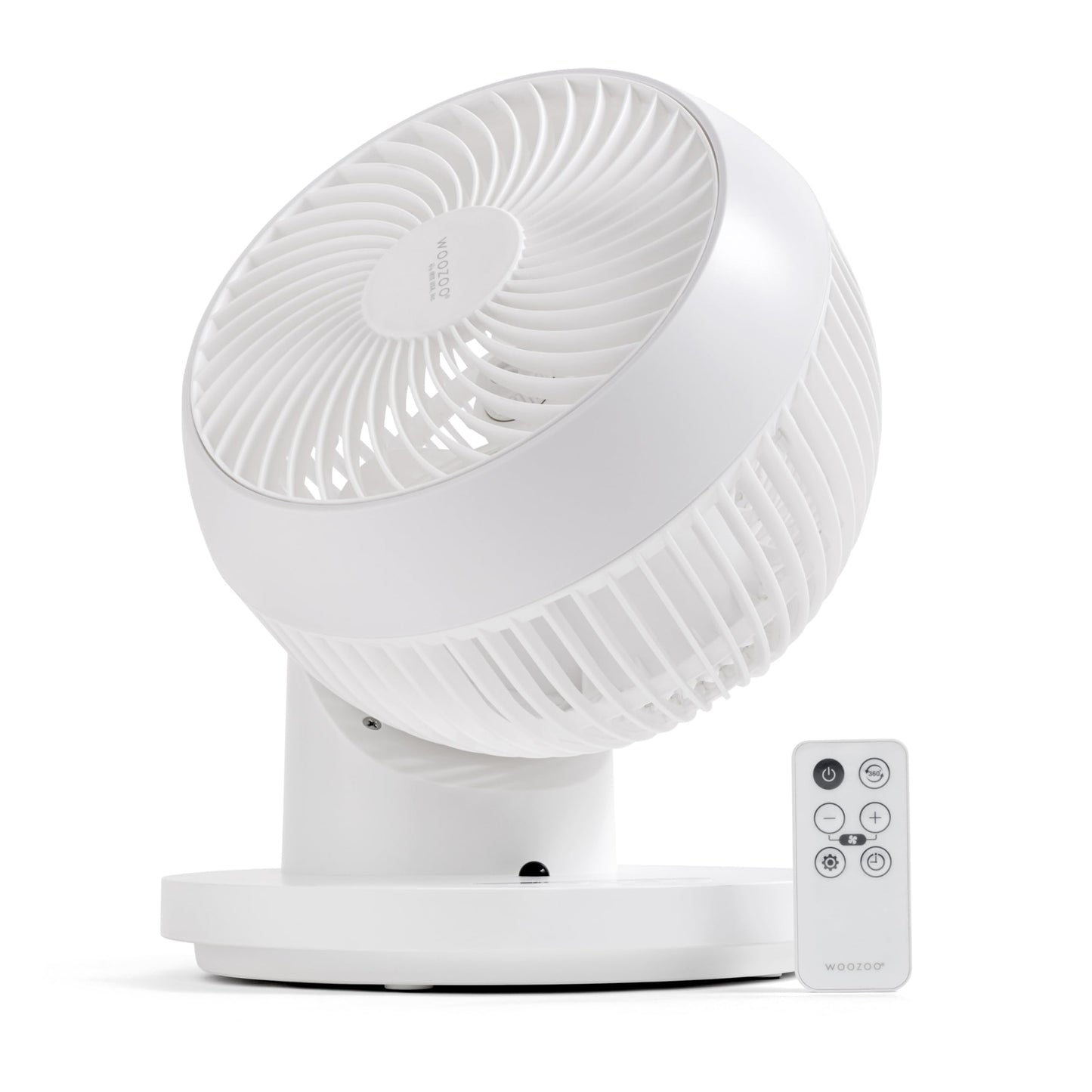 IRIS USA WOOZOO Air Circulator Fan with Remote, 360° Oscillation, 3 Speeds, 75ft Max Air Distance, Quiet Motor, Small Fan for Bedroom, Office, Dorm