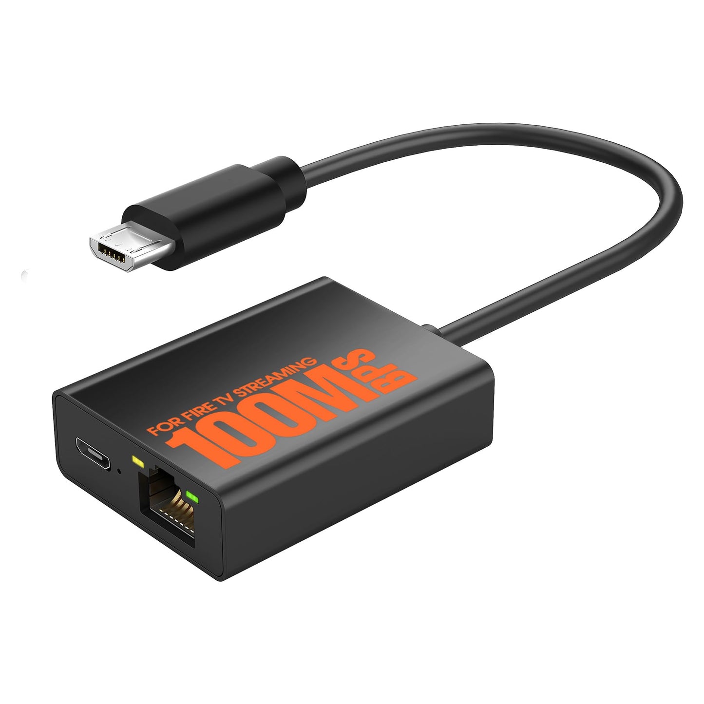 Fire Stick Ethernet Adapter, Micro USB to RJ45 Ethernet Adapter for Fire TV Stick Compatible with 4K Fire Stick, Amazon Streaming TV Devices