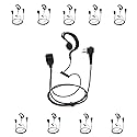 PROMAXPOWER [10-Pack] 1.5-Wire G-Shape Swivel Earpiece with PTT Microphone for Motorola Two-Way Radios CP110, CP200D, CLS1110, CLS1410, EP450…