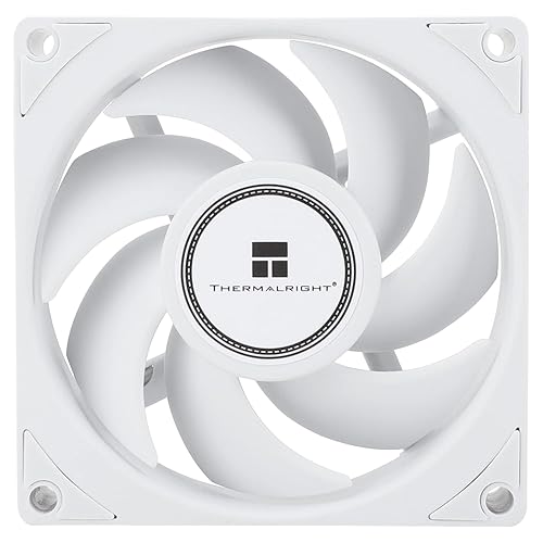 Thermalright TL-B8W CPU Fan, Computer Case Cooling Quiet 4pin PWM Fan, 80mm Silent PC Cooling, wtih 2200RPM Speed, Low Noise 24dba, Desktop CPU