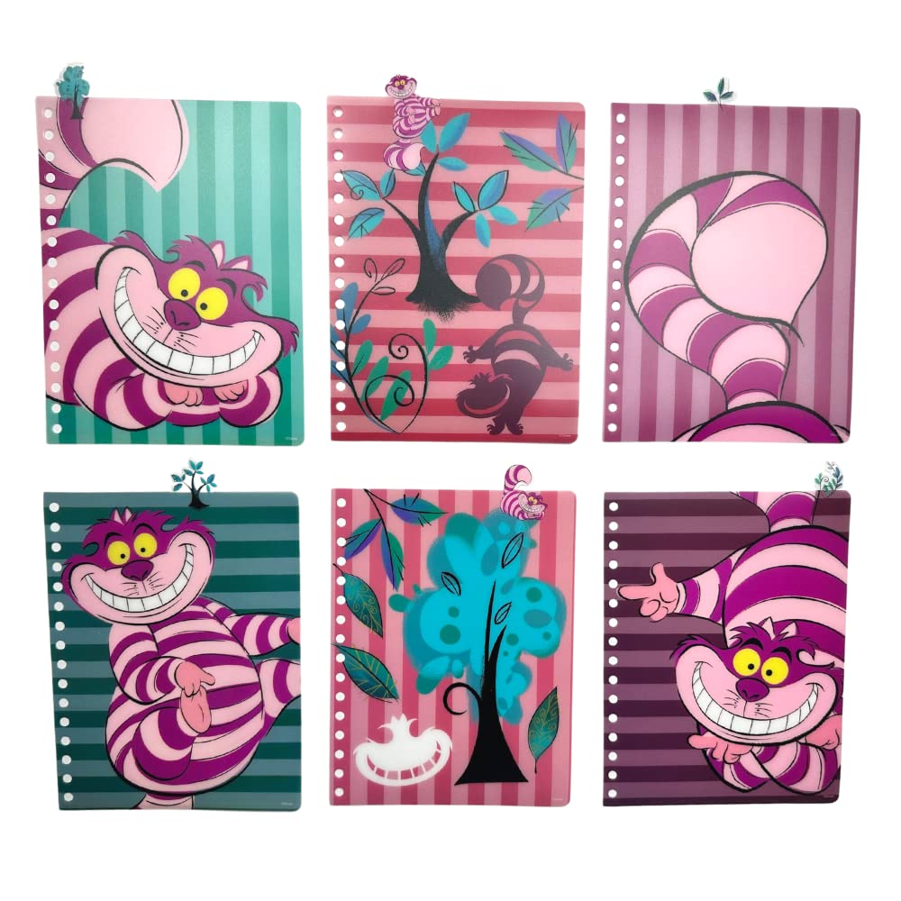 Disney Alice in Wonderland Cheshire Cat Tab Journal Spiral Notebook Notepad