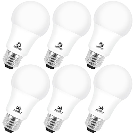 Energetic A19 6-Pack 100 Watt LED Bulb Daylight 5000K, Dimmable, 1500 Lumens 12.5W, E26 Medium Base, 15000 Hrs, ETL Listed