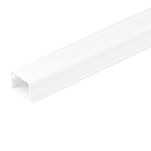 StarTech.com Solid Cable Management Raceway with Adhesive Tape & Cover, 3/4"(19mm) W x 1/2"(13mm) H - 6ft(1.8m) Length, PVC Network/Power Cord Hider