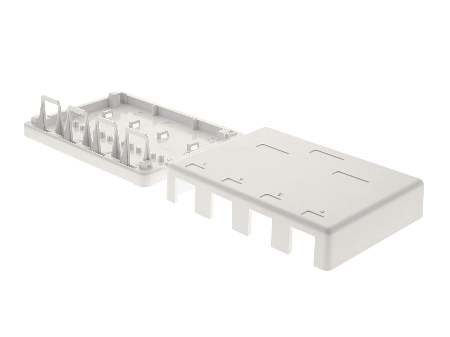 Networx® 4-Port Ethernet Keystone Jack Surface Mount Box, Unloaded, White