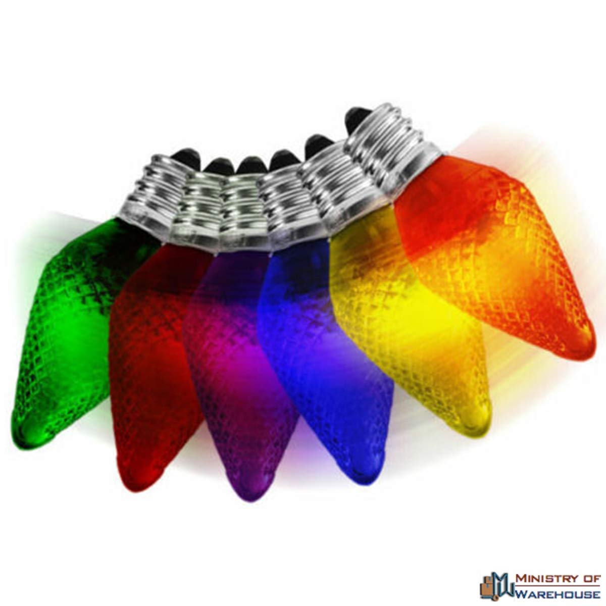 Ministry of Warehouse LED Bulb C7 E12 Candelabra Christmas Light Replacement, 1 Piece Multi Color Changing Bulb