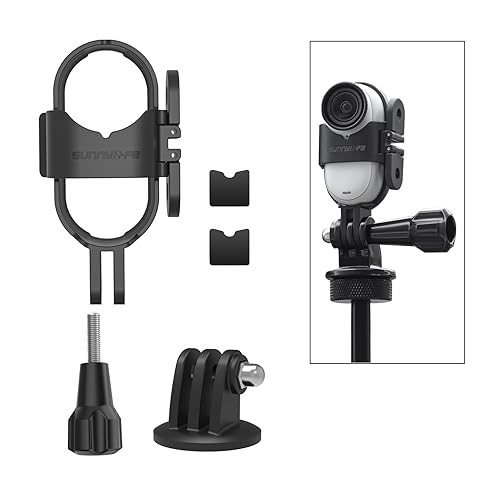 LIBOQIAO Foldable Mount Adapter for Insta360 GO 3S/GO 3 - Vertical-Horizontal Camera Stand - Compatible with Original Quick Reader - Black