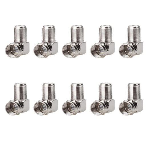 hrsyyl 90 Degree Coaxial Connector Right Angle F-Type RG6 Male to Female Coax Adapter for TV Coax Cable and Wall Plates