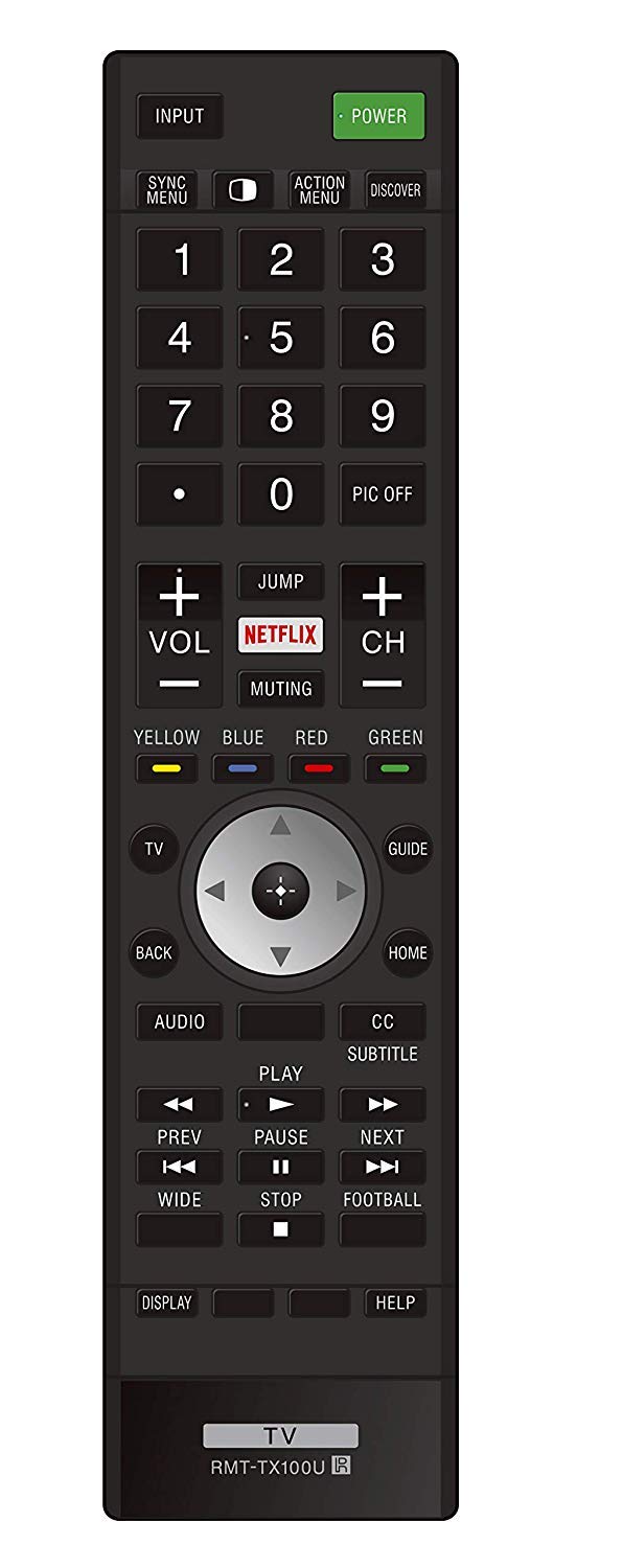 Universal Remote Control RMT-TX100U Replacement for Sony-TV-Remote All Sony LCD LED UHD HDTV Bravia Smart TVs - No Programming Required
