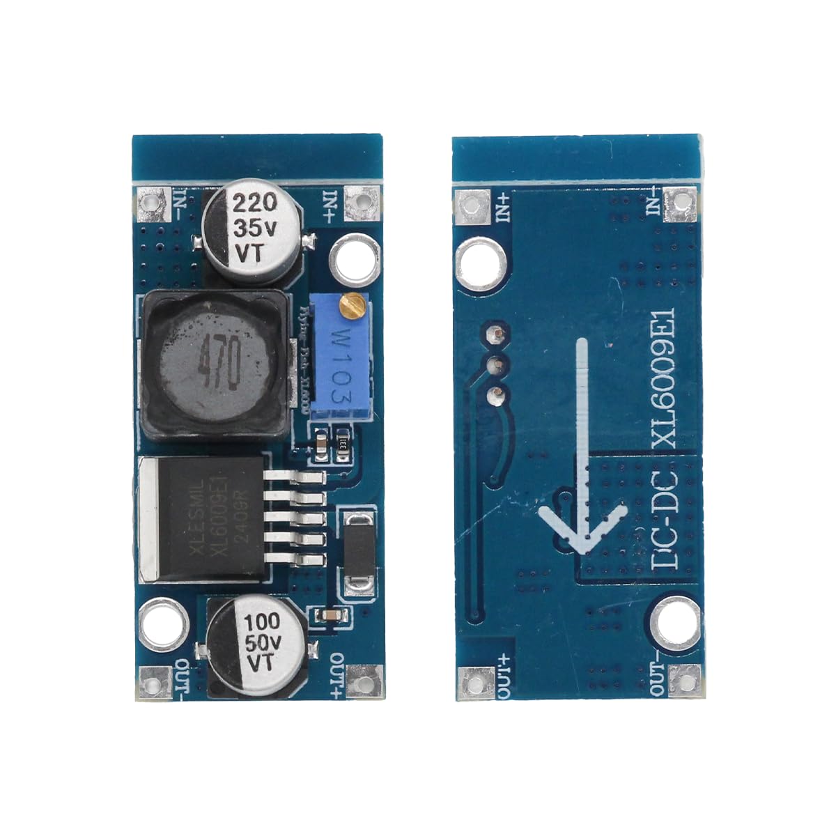 6pcs XL6009 Boost Module DC-DC Adjustable Module DC3.0-30V to DC5-35V Output Voltage Power Converter Circuit Board Module 400KHz