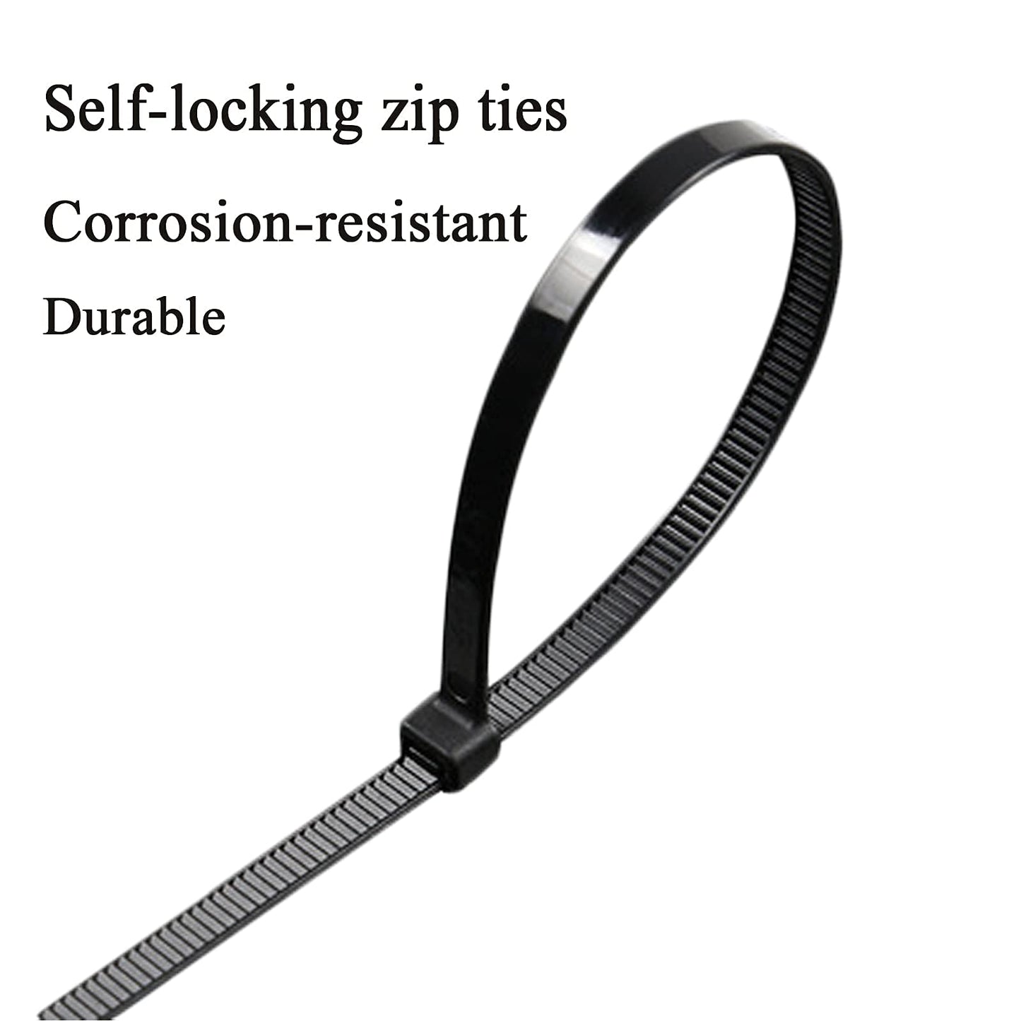 HPWFHPLF Cable Ties, 1000 PCS Electrical Cable Ties, 6 Inch Self-Locking Nylon Cable Zip Ties, Heavy Duty Cable management ties for Home Office