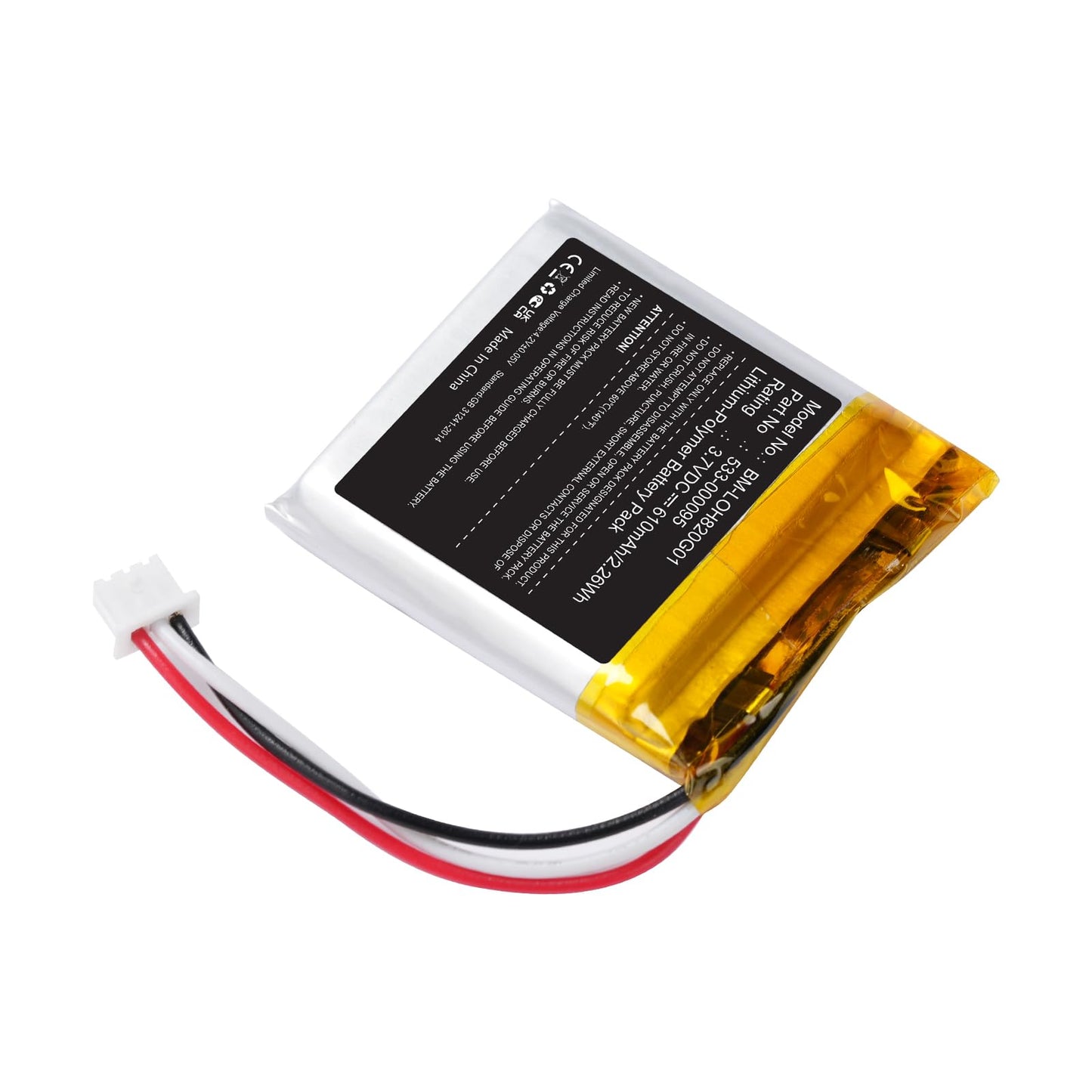 Estry 610mAh Battery Replacement for Logitech H820e 533-000095