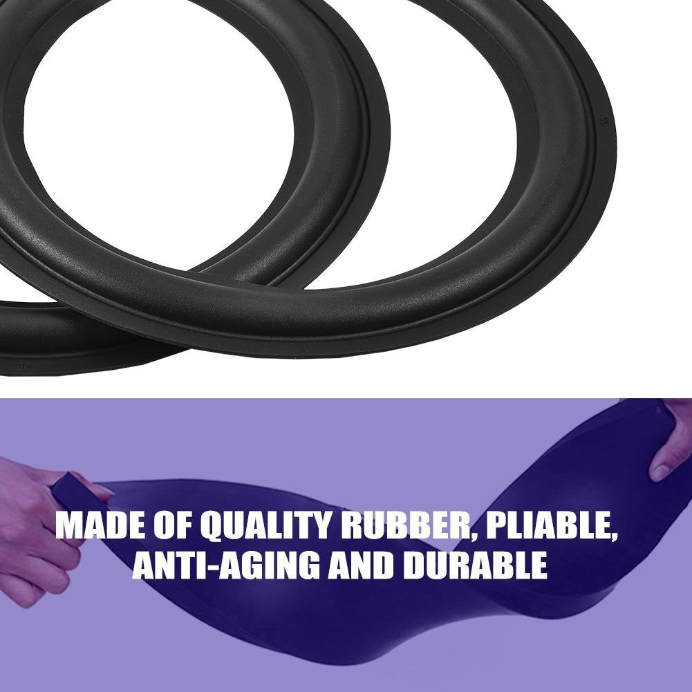 8" Speaker Edge Repair Kit, 2Pcs 8inch Perforated Foam Surround Rings Replacement Parts for Subwoofer Speaker Repair or DIY (Black)