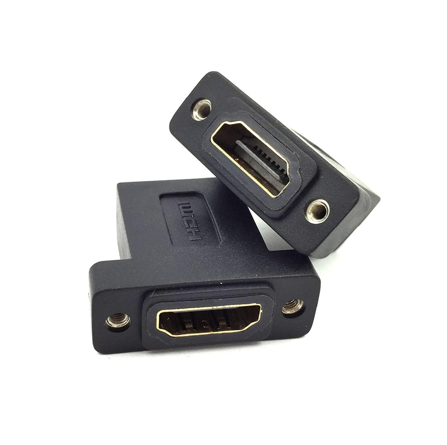 Haokiang HDMI Coupler Adapter, (2-Pack) HDMI Female to Female Insert Keystone Panels Wall Plate Connectors Coupler Adapter (Black HDMI F/F)