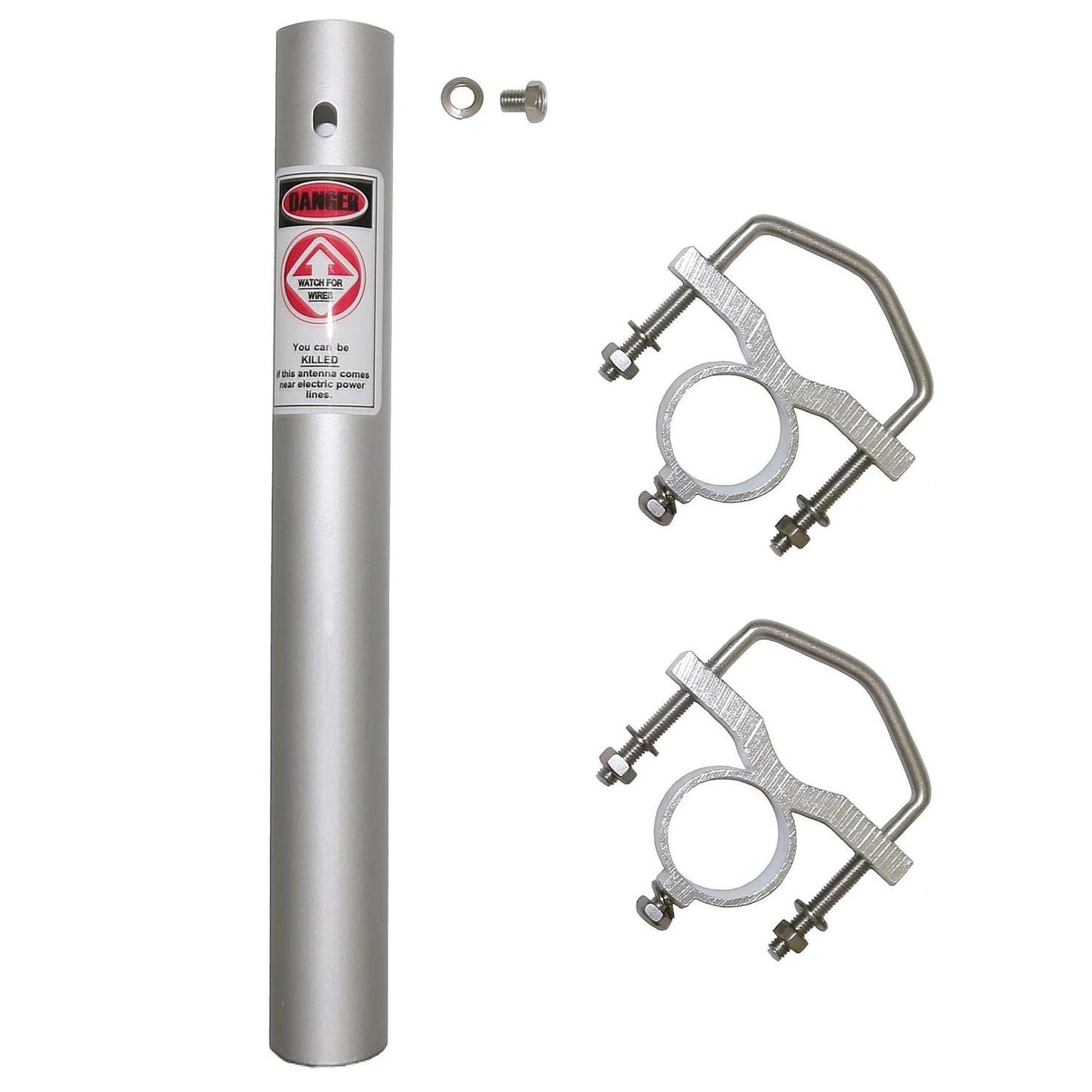 Tram 1480-B 200-Watt Dual-Band 2-Section Fiberglass Base Antenna with 50-Ohm UHF SO-239 Connector, 8-Ft. 4-in. Tall (Black)