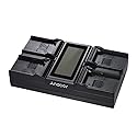 Andoer 4-Channel Digital Camera Battery Charger LCD Display for Sony Canon Camera (NP-F970)