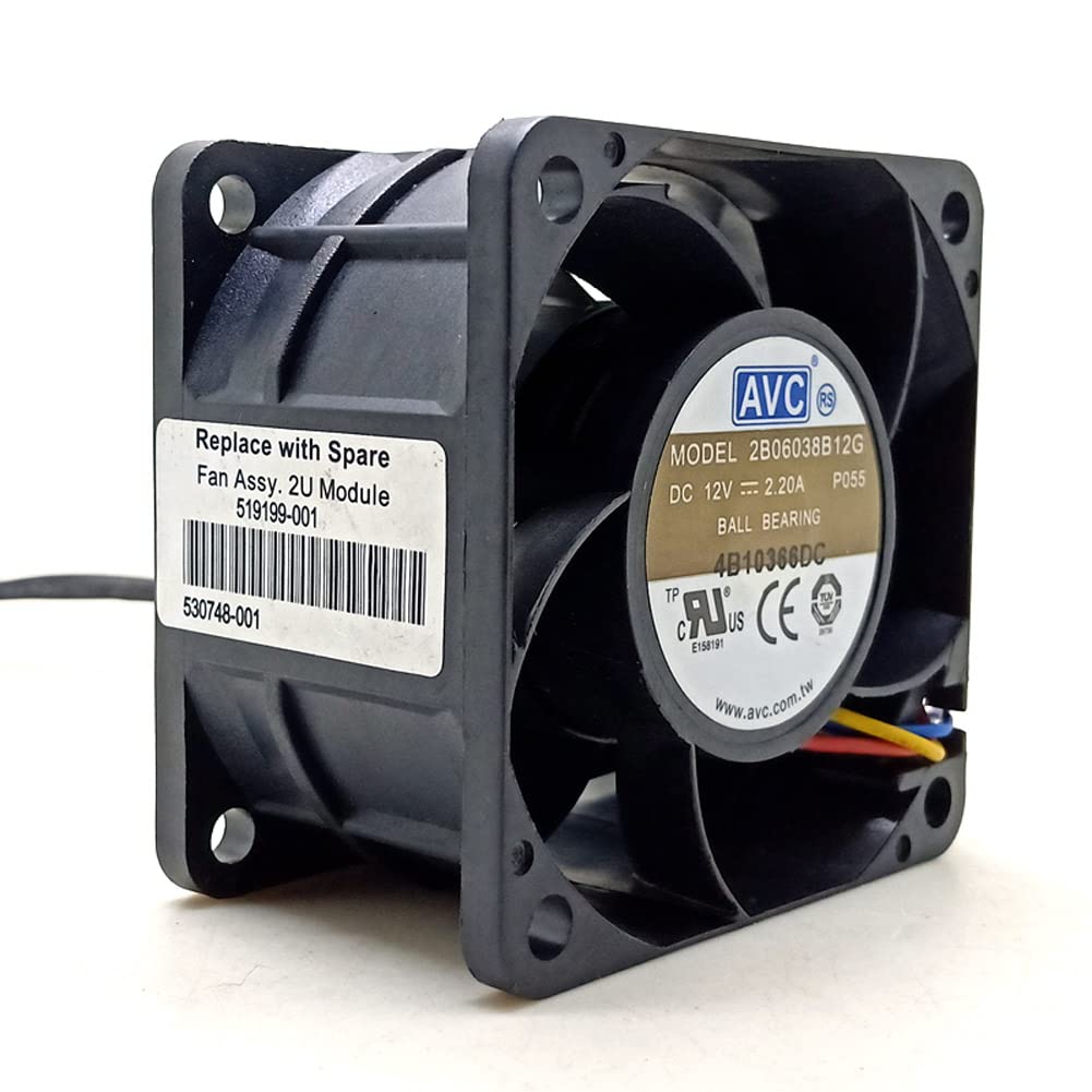 AVC 60mm PWM Double Ball High Speed Fan 2B06038B12G - 12V 6cm 60X38mm Computer Server Power