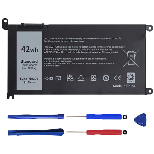 HUAZHEN 42Wh YRDD6 Laptop Battery for Dell inspiron 15 3583 3593 3582 3584 3501, inspiron 15 5582 5584 5593 5594 5598 5585 14 3493 5481 5482 5485 5491