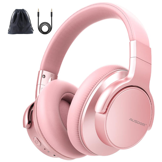 AUSDOM E7 Bluetooth Active Noise Cancelling Headphones, Wireless Over Ear ANC with Microphone, Hi-Fi Stereo Sound, 50H Playtime, Comfortable Earpads…