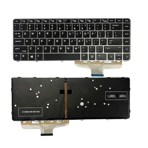 Zahara Laptop Backlit US Keyboard Replacement for HP Elitebook Folio 1040 G3 818252-001 844423-001 9Z.NCHBQ.001, NSK-CY0BQ (Black)
