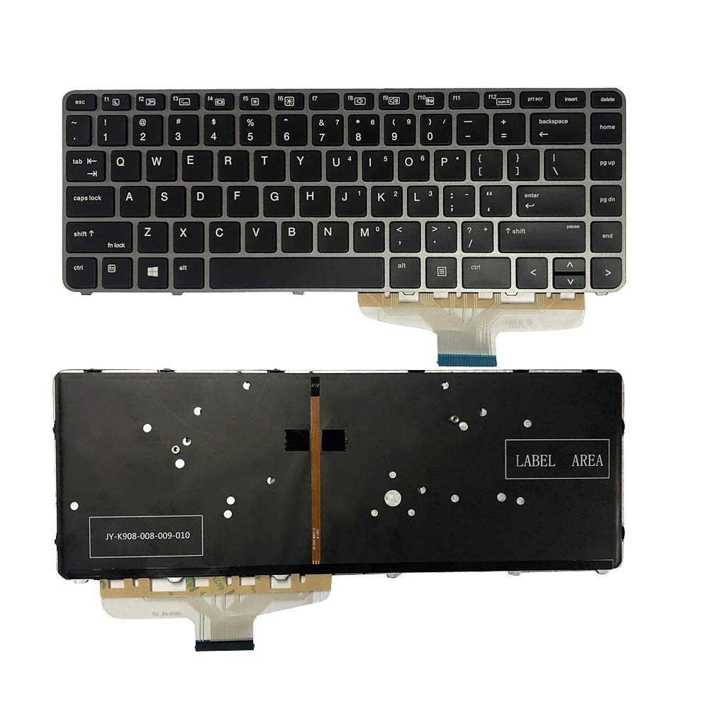Zahara Laptop Backlit US Keyboard Replacement for HP Elitebook Folio 1040 G3 818252-001 844423-001 9Z.NCHBQ.001, NSK-CY0BQ (Black)