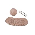 Quasimoon PaperLanternStore Decorative Paper Lantern - (10-Pack, 4-Inch, Dusty Sand Rose, Even Ribbing) Round Paper Lanterns - Ideal Wedding and Party