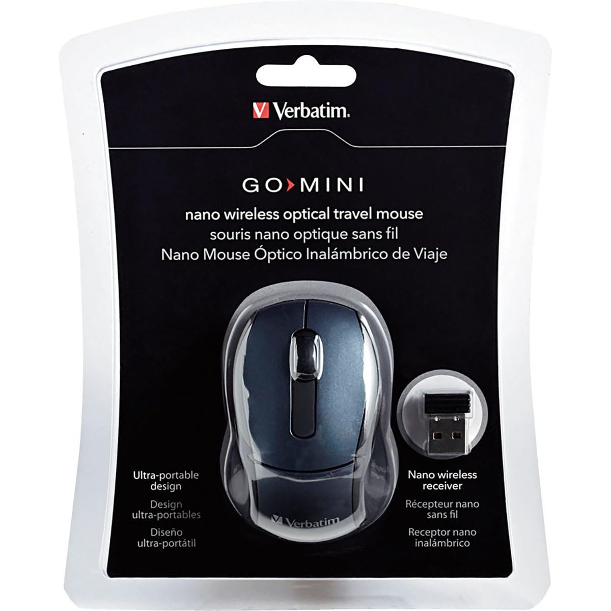 VERBATIM 97470 Wireless Mini Travel Mouse (Graphite)