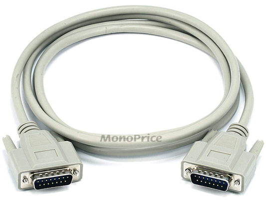 Monoprice 6ft DB15 M/M 1:1 Molded Cable - Beige