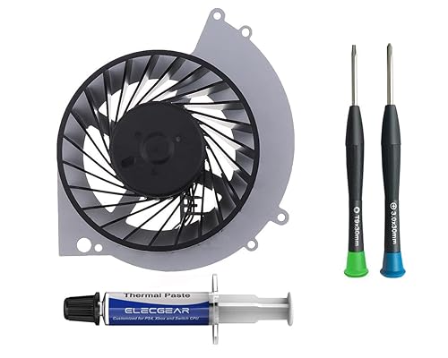 ElecGear Replacement Internal Cooling Fan for PS4 CUH-1xxx - CPU Heatsink Cooler, Arctic MX-2 Thermal Compound Paste, TR9 Torx Security, PH1