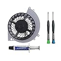 ElecGear Replacement Internal Cooling Fan for PS4 CUH-1xxx - CPU Heatsink Cooler, Arctic MX-2 Thermal Compound Paste, TR9 Torx Security, PH1