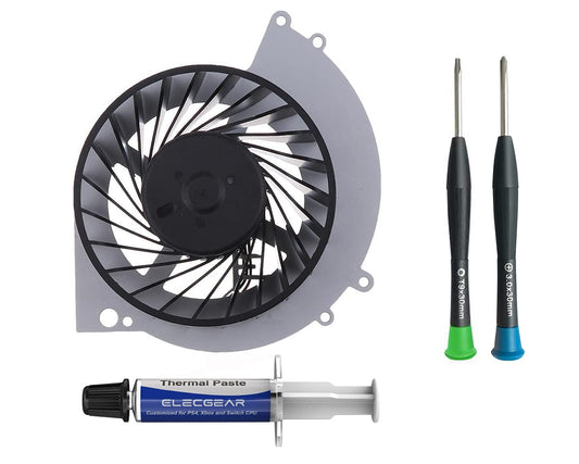ElecGear Replacement Internal Cooling Fan for PS4 CUH-1xxx - CPU Heatsink Cooler, Arctic MX-2 Thermal Compound Paste, TR9 Torx Security, PH1