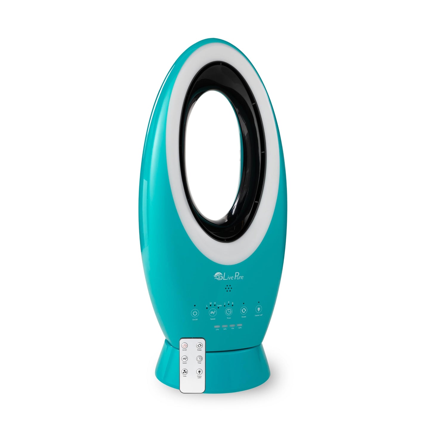 LivePure Bladeless Indoor/Outdoor Rechargeable Fan, Teal