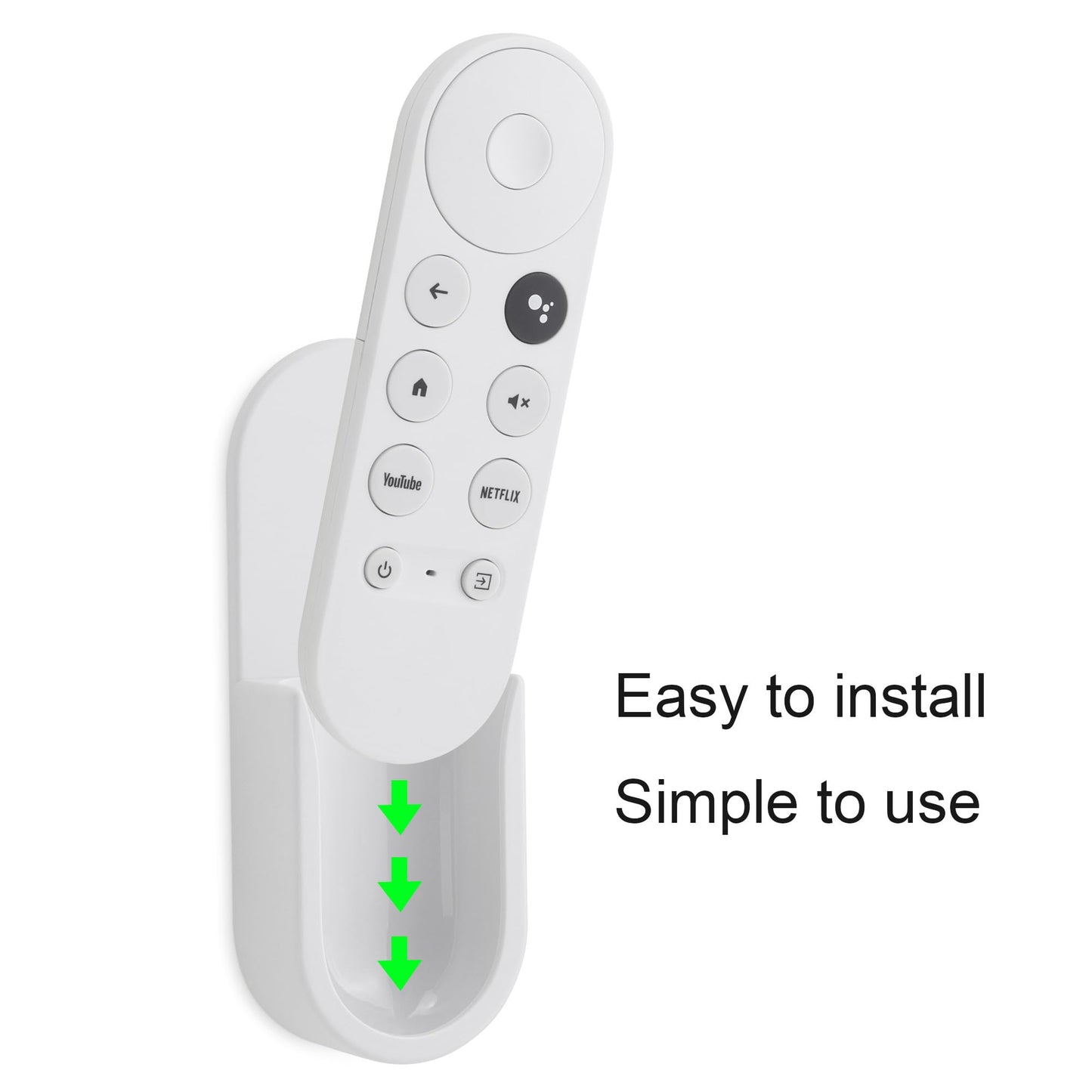 LEFXMOPHY for Google Chromecast Remote Holder 2020 2022, Wall Mount for Google Streamer 4K 2024 Remote Control No-Drill Stand