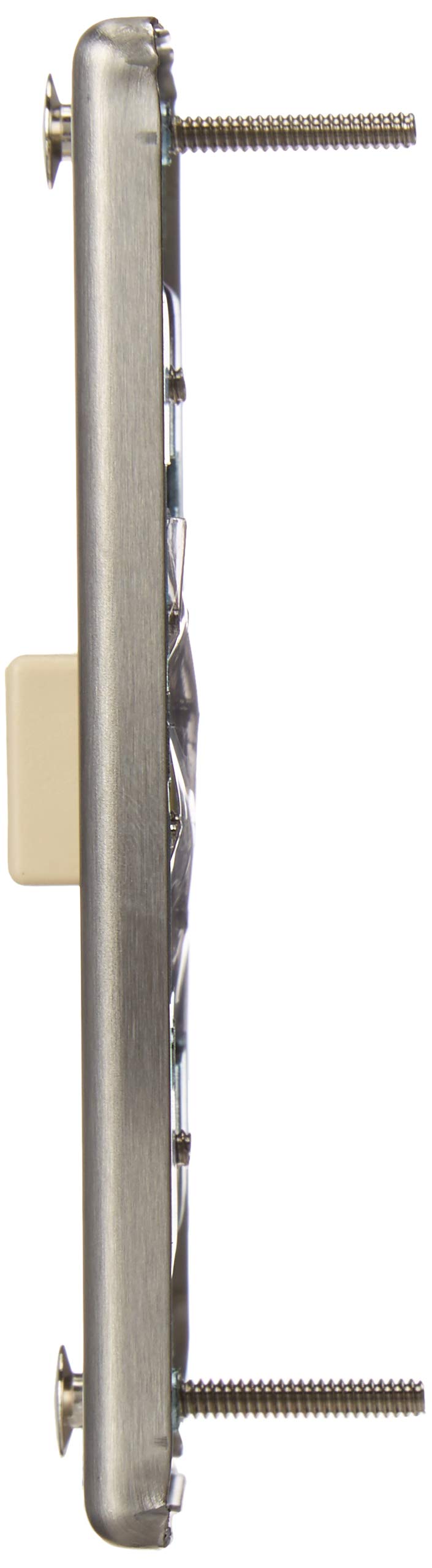 Leviton Telephone Wall Phone Wallplate Surface Mount Jack, 1 Modular 6P4C Jack, Screw-Down Connection, Stainless Steel, C0256-SS