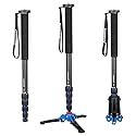 Koolehaoda Camera Monopod Stand 65inch Extendable Aluminum Monopod with Folding Tripod Support Base for DSLR Canon Nikon Sony Video Camcorder, Maximum