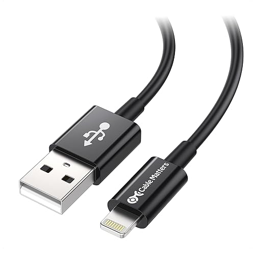 Cable Matters [Apple MFi Certified] 5-Pack Lightning Cable in Black 6.6ft / 2m