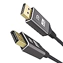 XOUPFORE DisplayPort Cable 1.2 6.6ft, High Speed DisplayPort to DisplayPort Cable Nylon Braided, Supports 4K@60Hz and 2K@144Hz for Laptop PC Projector