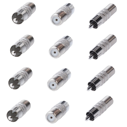 SATMAXIMUM RCA Male to F Female Coax Adapter, AV Coaxial Connector for Audio/Video Applications (20 Pack).