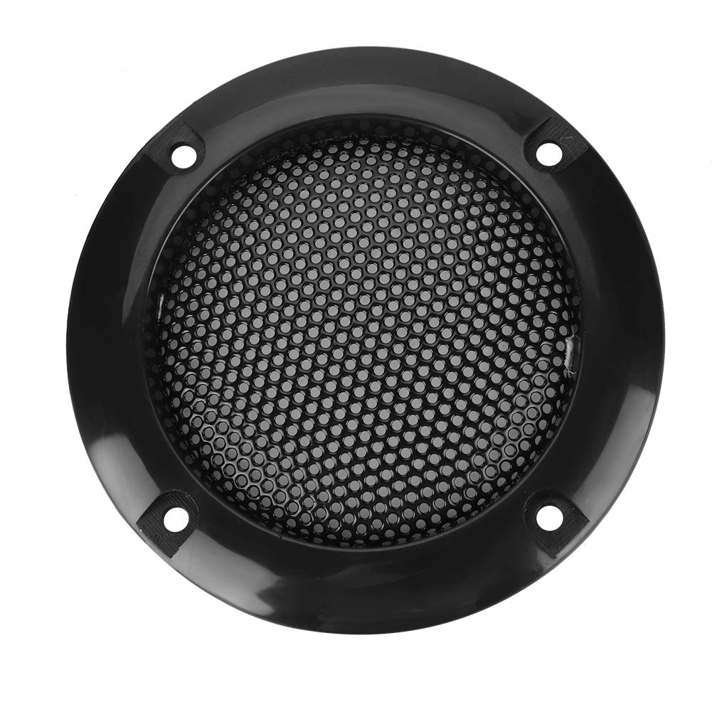 2Pcs 2inch Speaker Grill Cover, Speaker Decorative Steel Mesh Circle Car Speaker Protective Mesh Cover Replacement(Black)