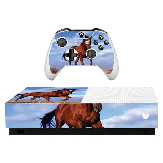 MightySkins Skin for Microsoft Xbox One S All-Digital Edition - Horse | Protective, Durable, and Unique Vinyl Decal wrap Cover | Easy to Apply